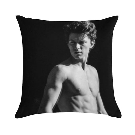Tom Holland Black And White Soft Gift Ready Throw Pillow