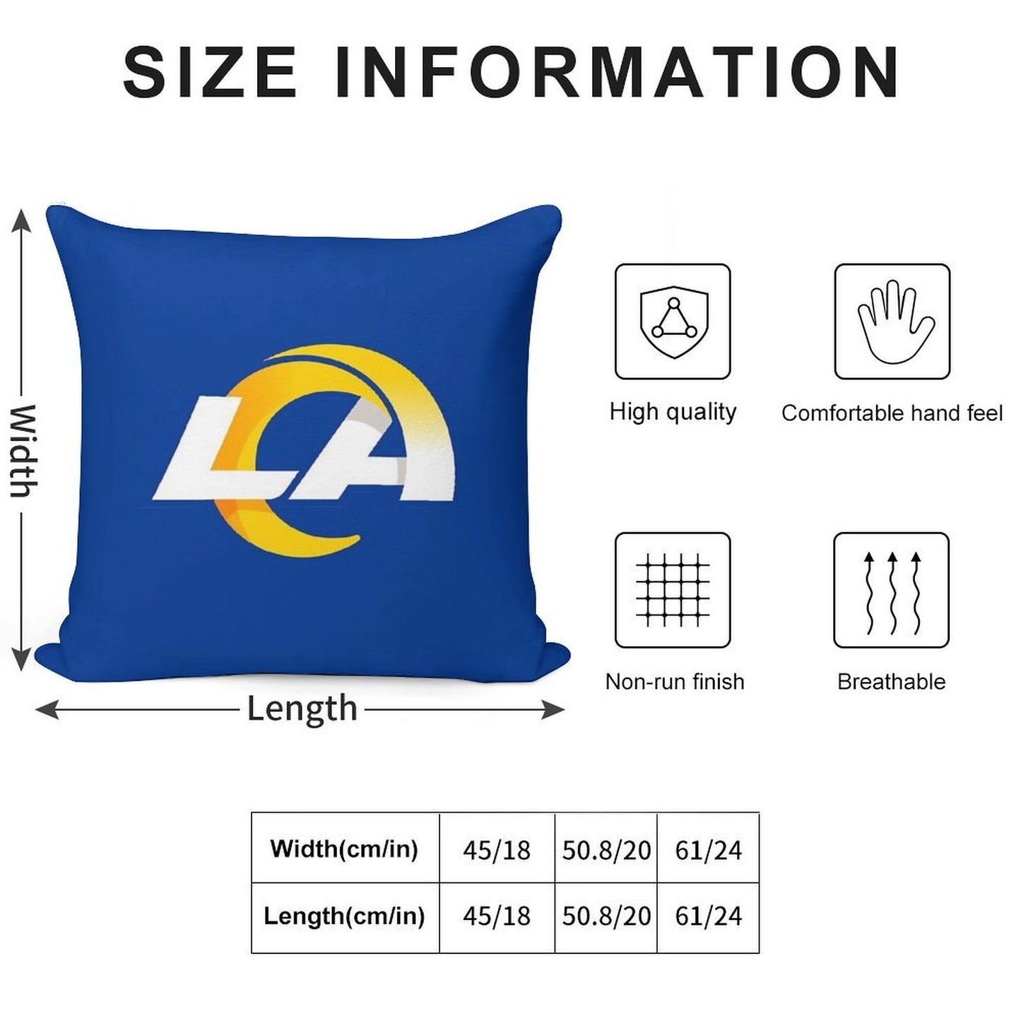 The Rams Icon Soft Easy Maintenance Throw Pillow
