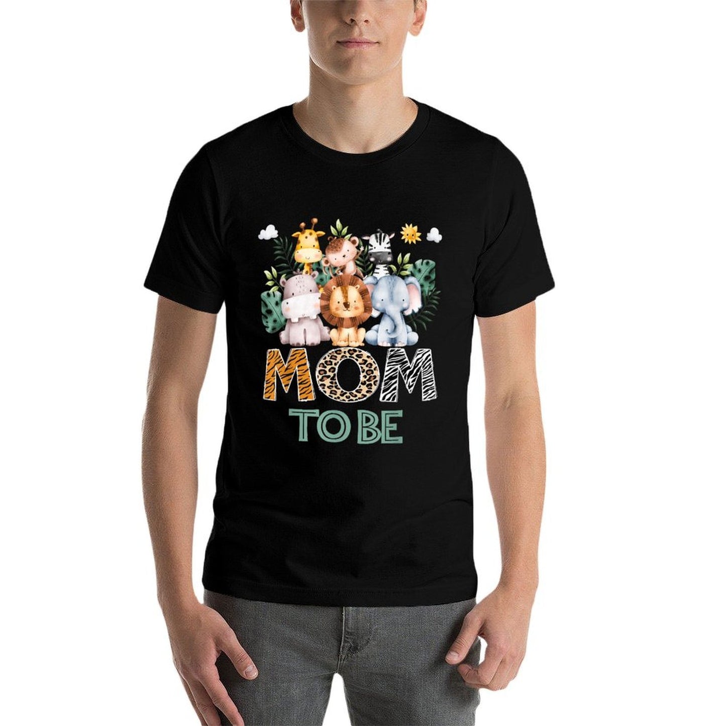 Soon To Be Mom Jungle Animal Safari Gender Reveal Durable T-Shirt