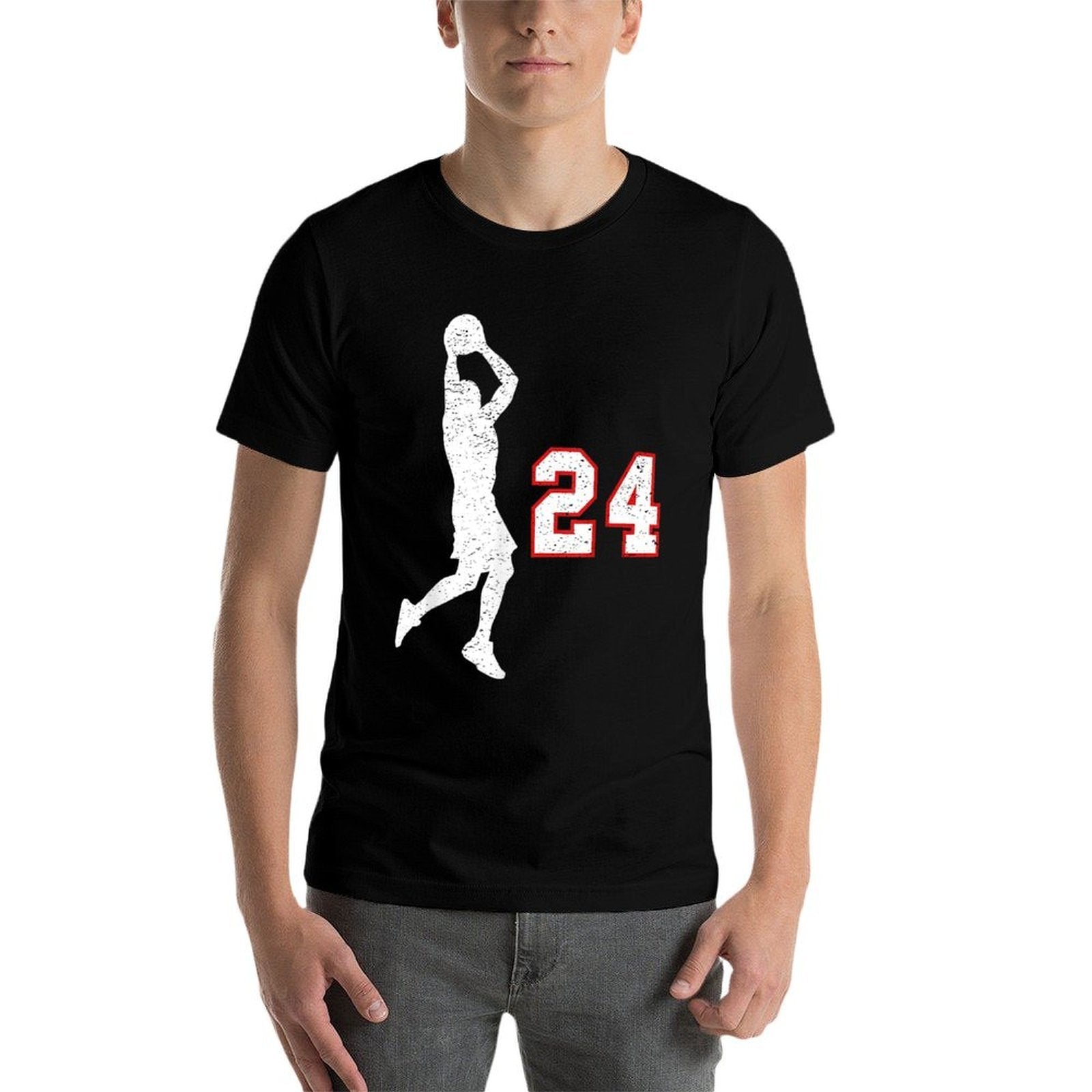 Basketball Player Number 24 for Basketball Fans  Slim-fit Cut T-Shirt