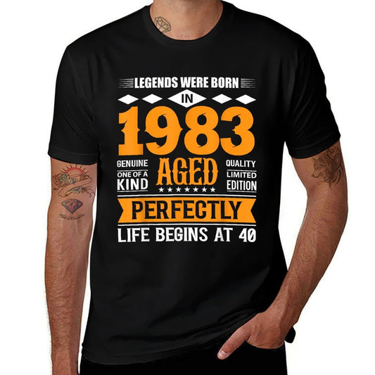 40th Birthday Legends Born In 1983 Birthday Design  Slim-fit Cut T-Shirt