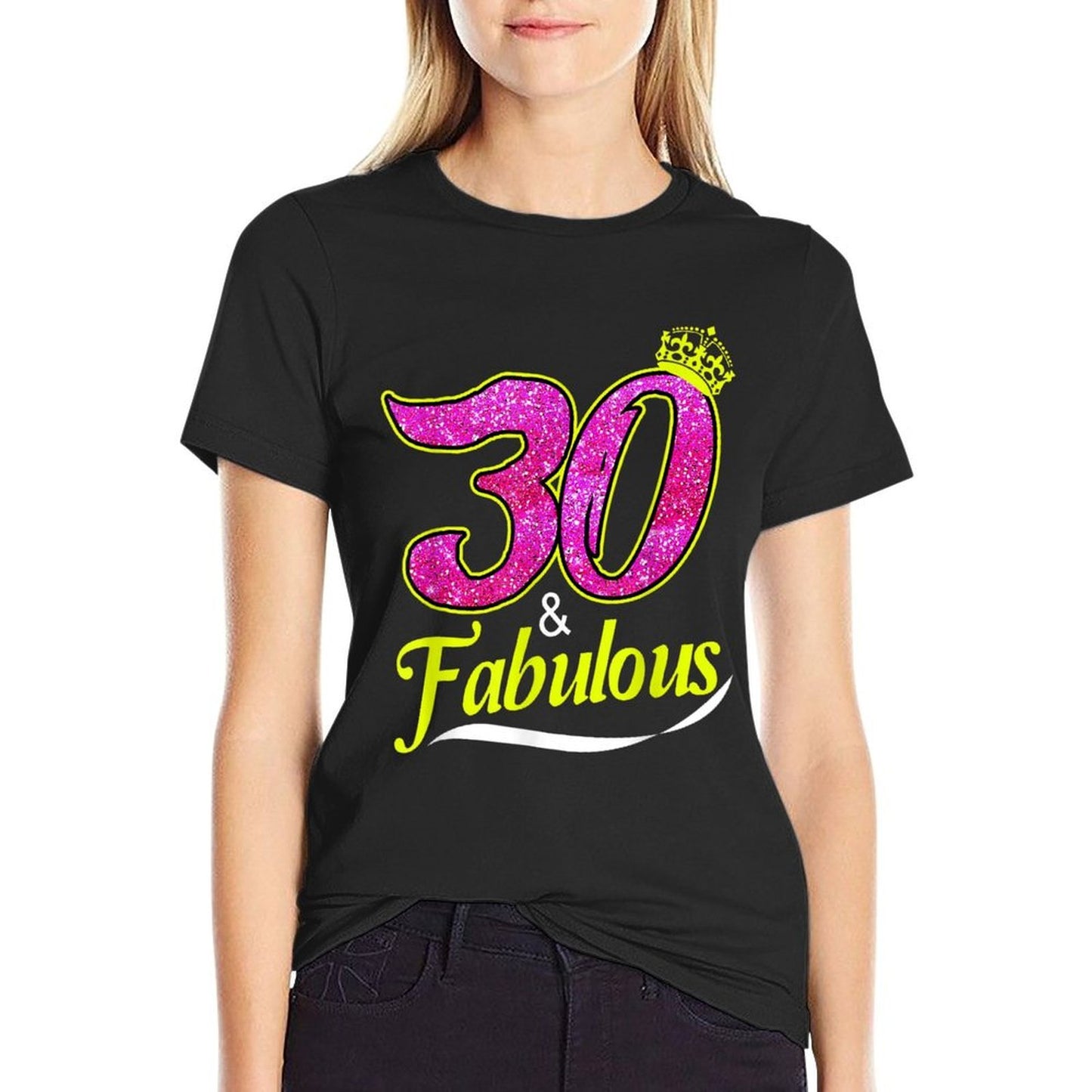 30 And Fabulous 30th Birthday Rolled Sleeves T-Shirt