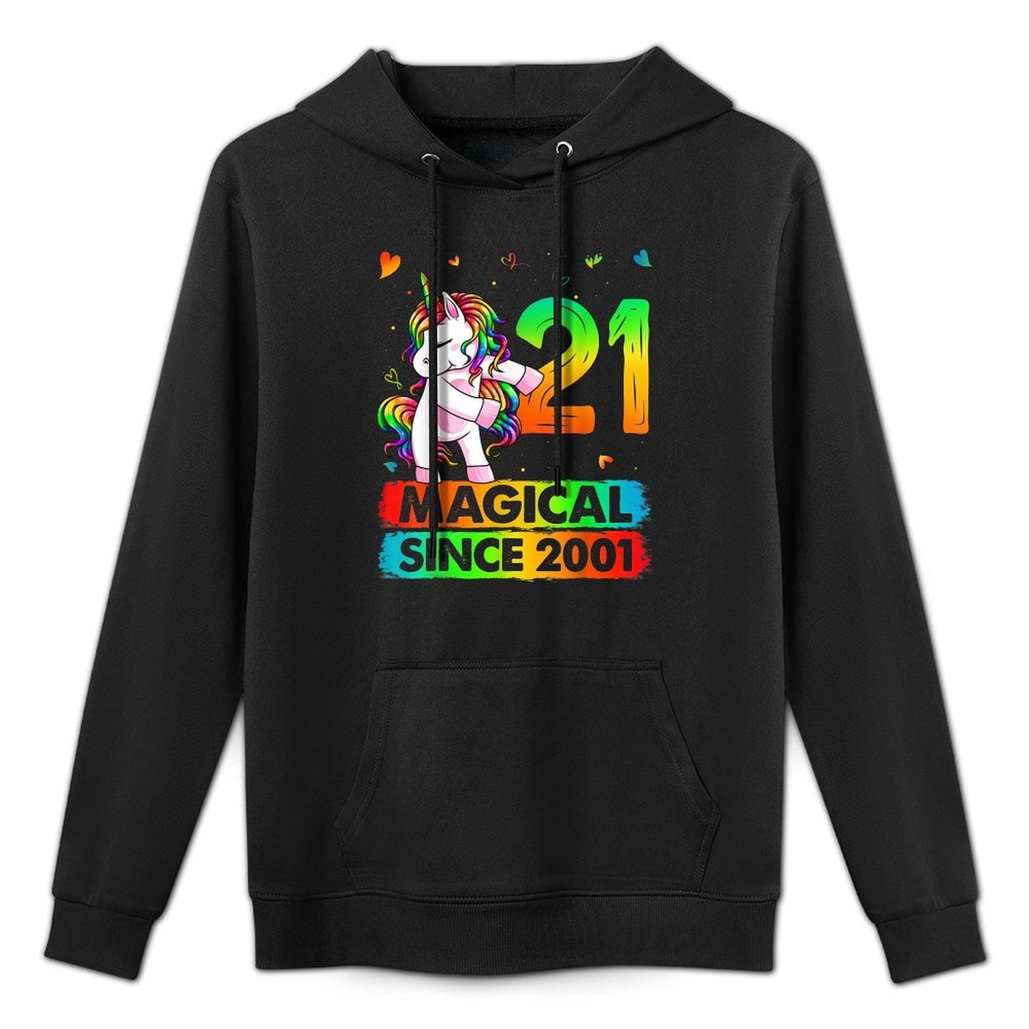 21 Year Old Unicorn Flossing 21st Birthday Unicorn Party Breathable Fabric Hoodie