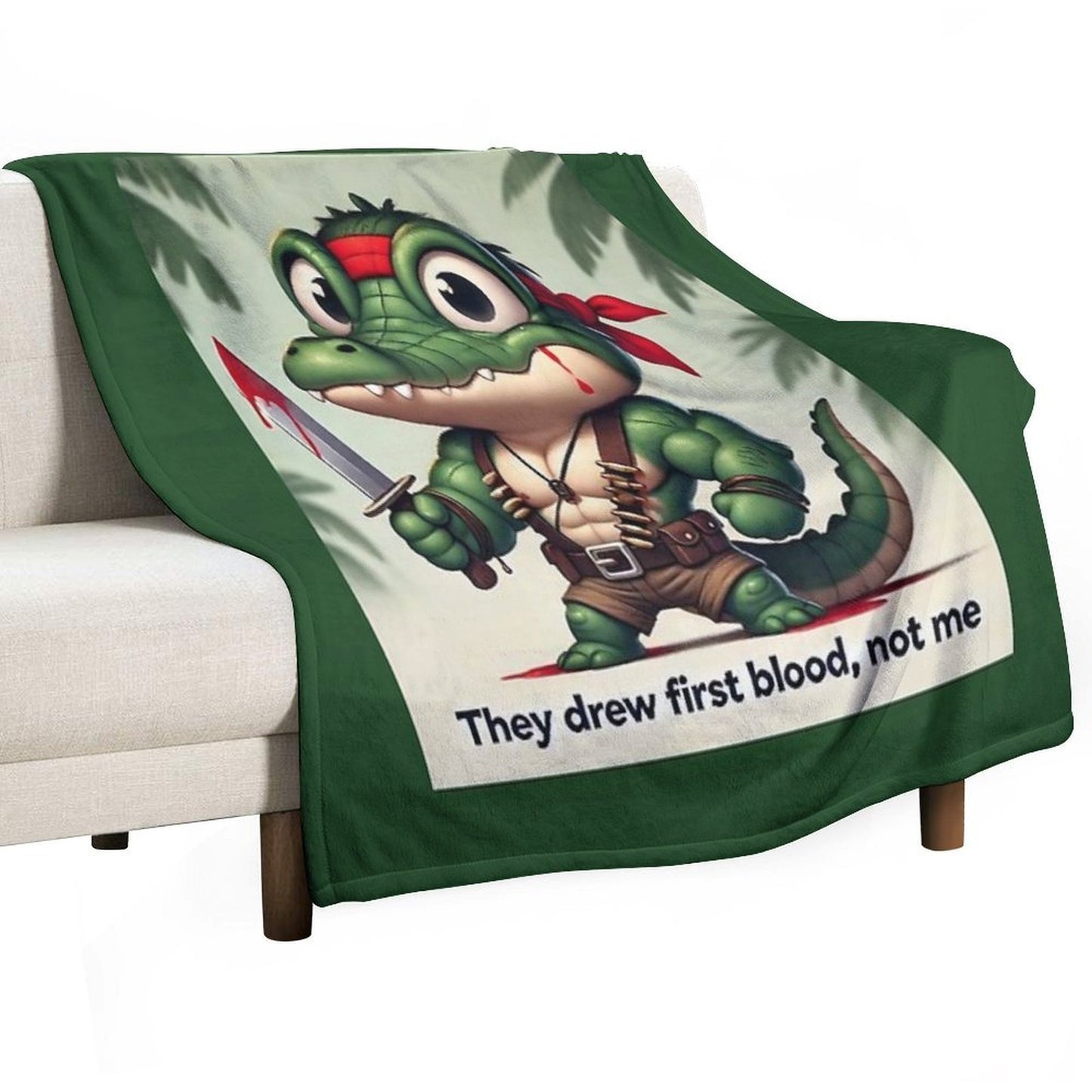 They Drew First Blood, Not Me Gift-ready Throw Blanket