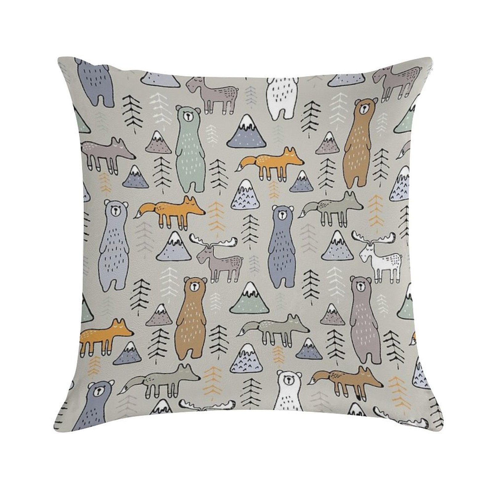 Bear Mountain Soft Decorative Cover Throw Pillow