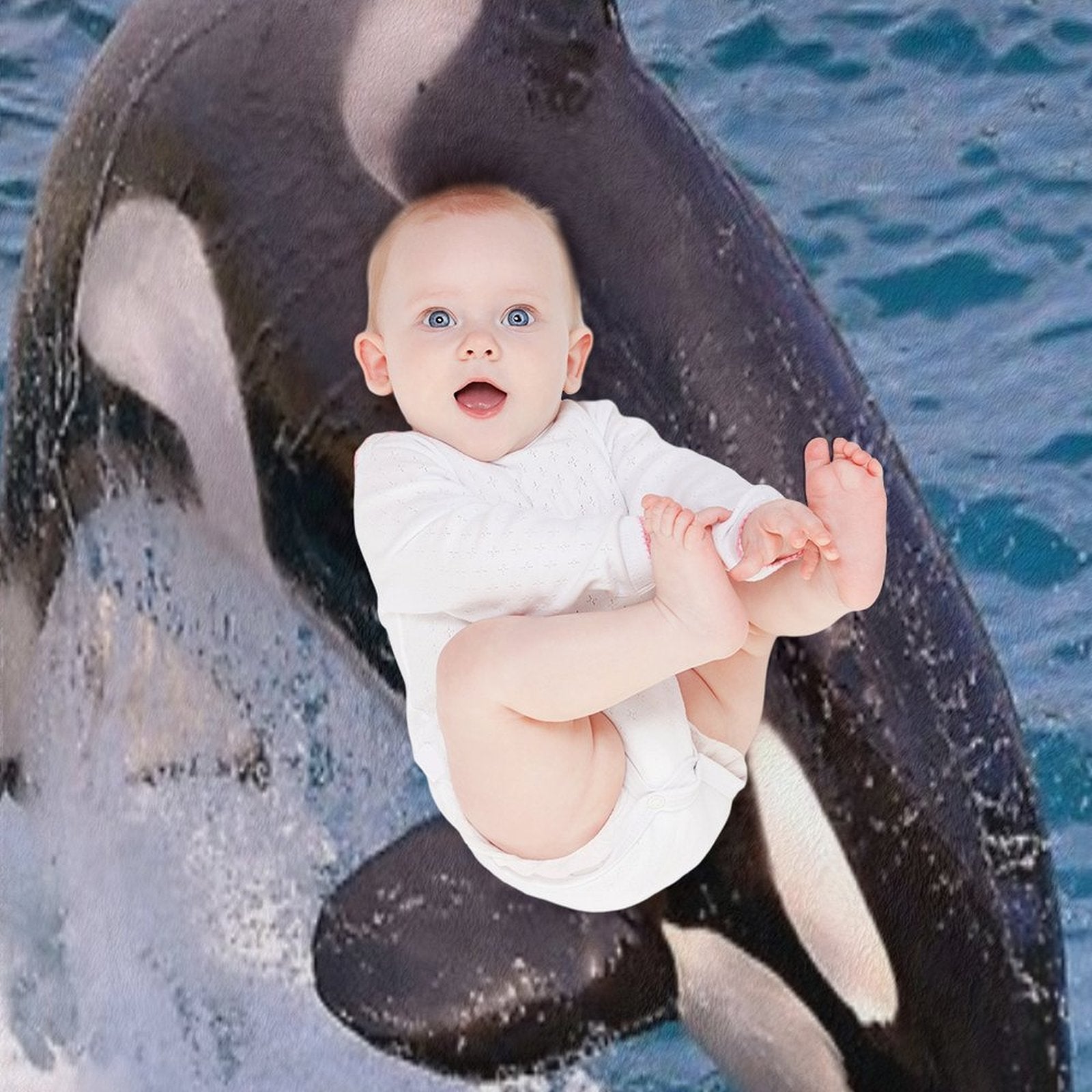 Killer Whale Orca Jumping Gift-ready Throw Blanket