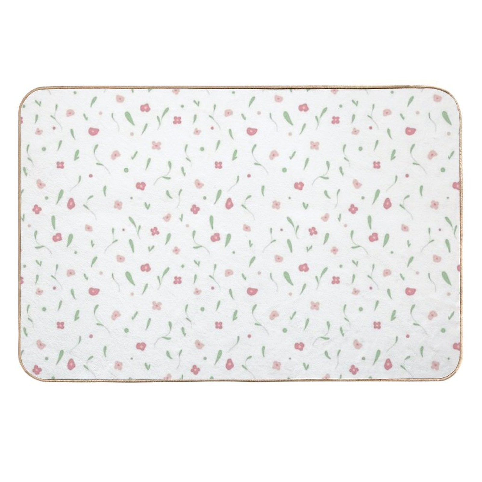 Pink Flower Pattern  Eco-Friendly Bath Mat