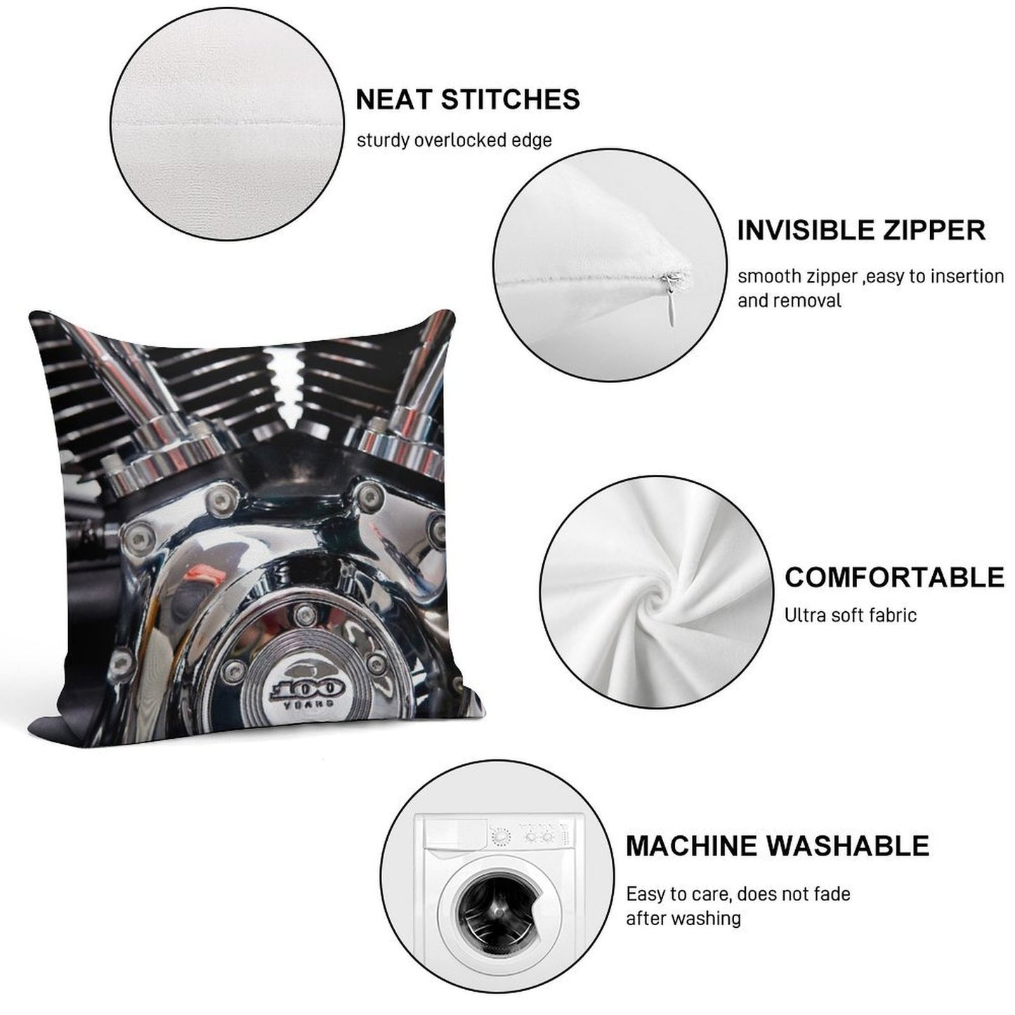 The Engine Soft Shrink-Resistant Throw Pillow