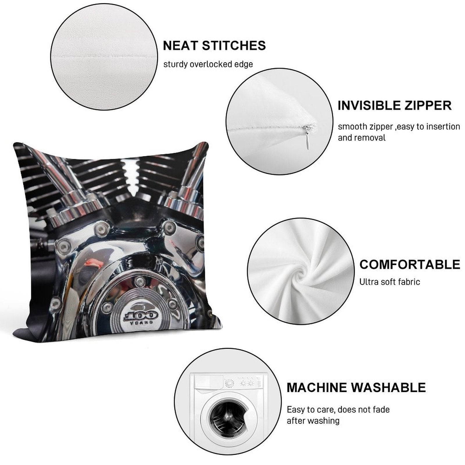 The  Engine Soft Shrink-Resistant Throw Pillow