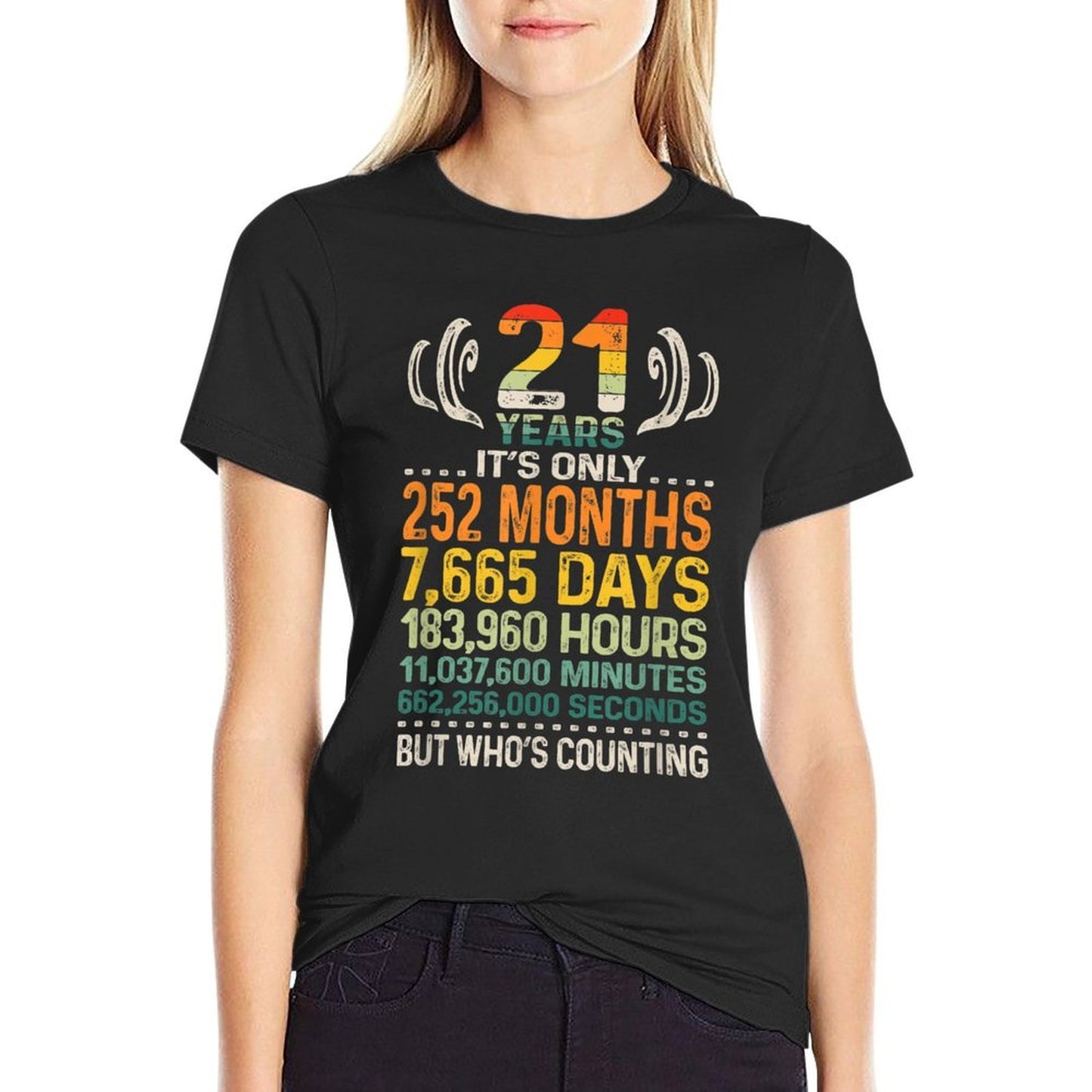 21 Years 252 Months 7665 Days Who's Counting - 21st Birthday Soft T-Shirt
