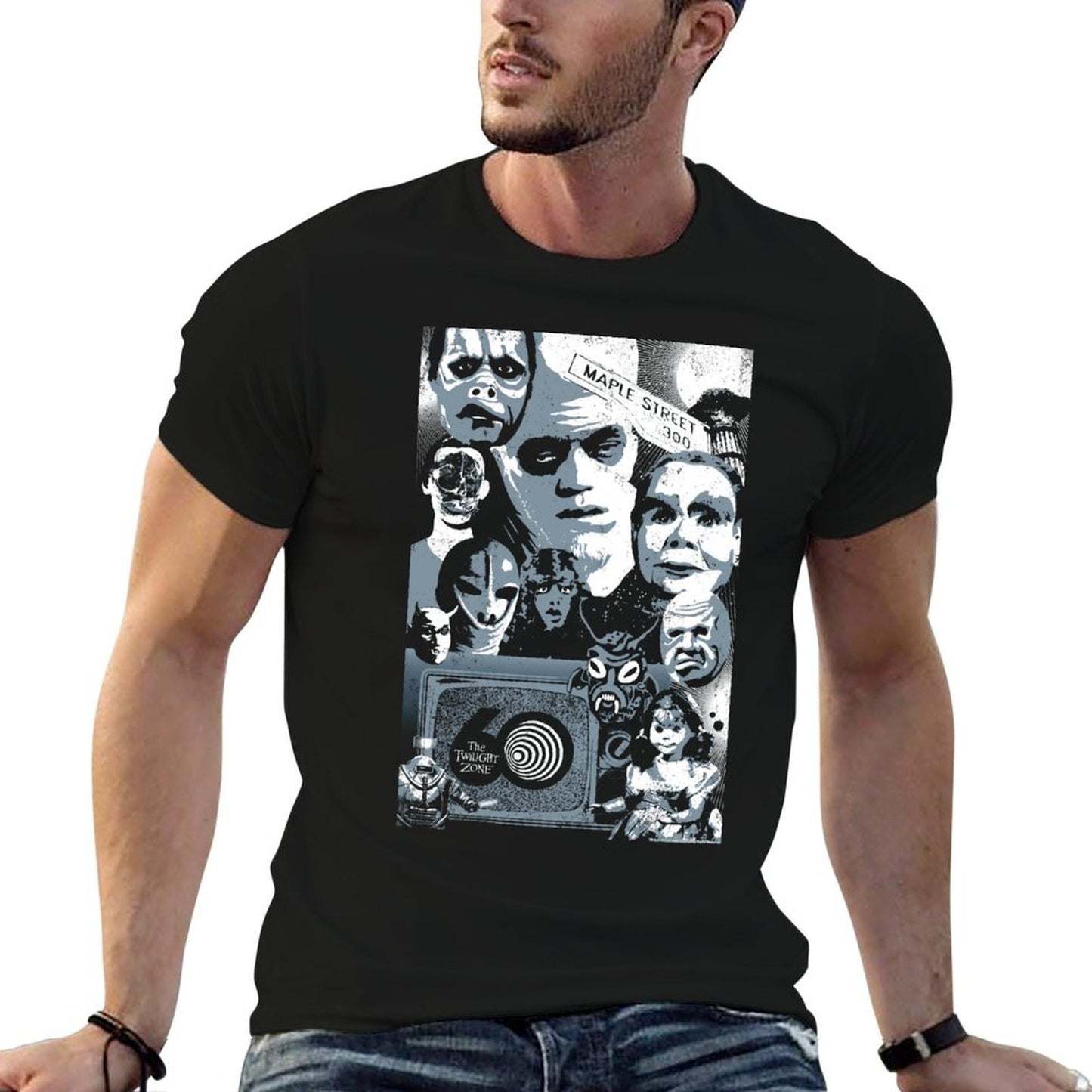 The Twilight Zone 60th Anniversary Maple Street Group Shot Cotton T-Shirt