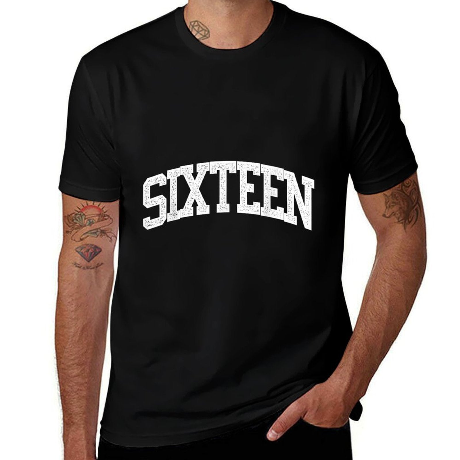 Sixteen Minimalist 16th Birthday Design 16-Year-Old  Soft T-Shirt