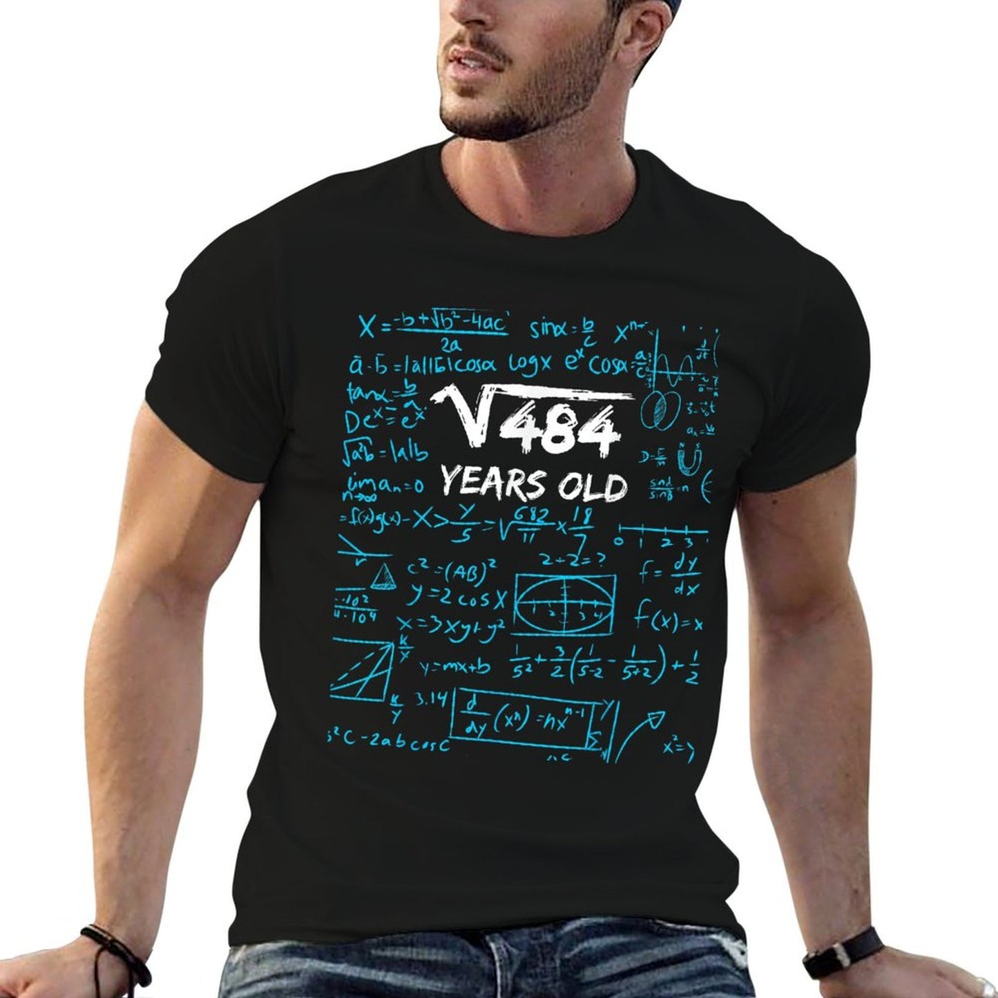 Square Root of 484 22nd Birthday 22 Years Old Gift Polyester Blend T-Shirt