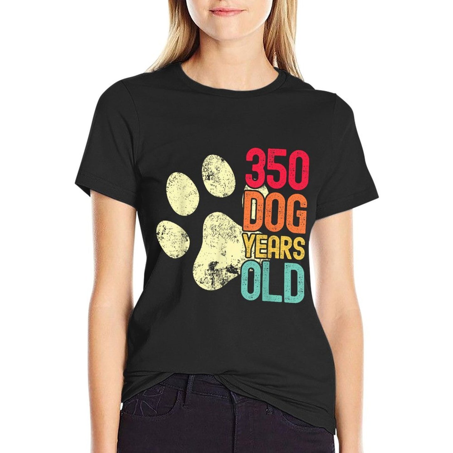 350 Dog Years Old Funny Dog Lovers 50th Birthday  Lightweight T-Shirt