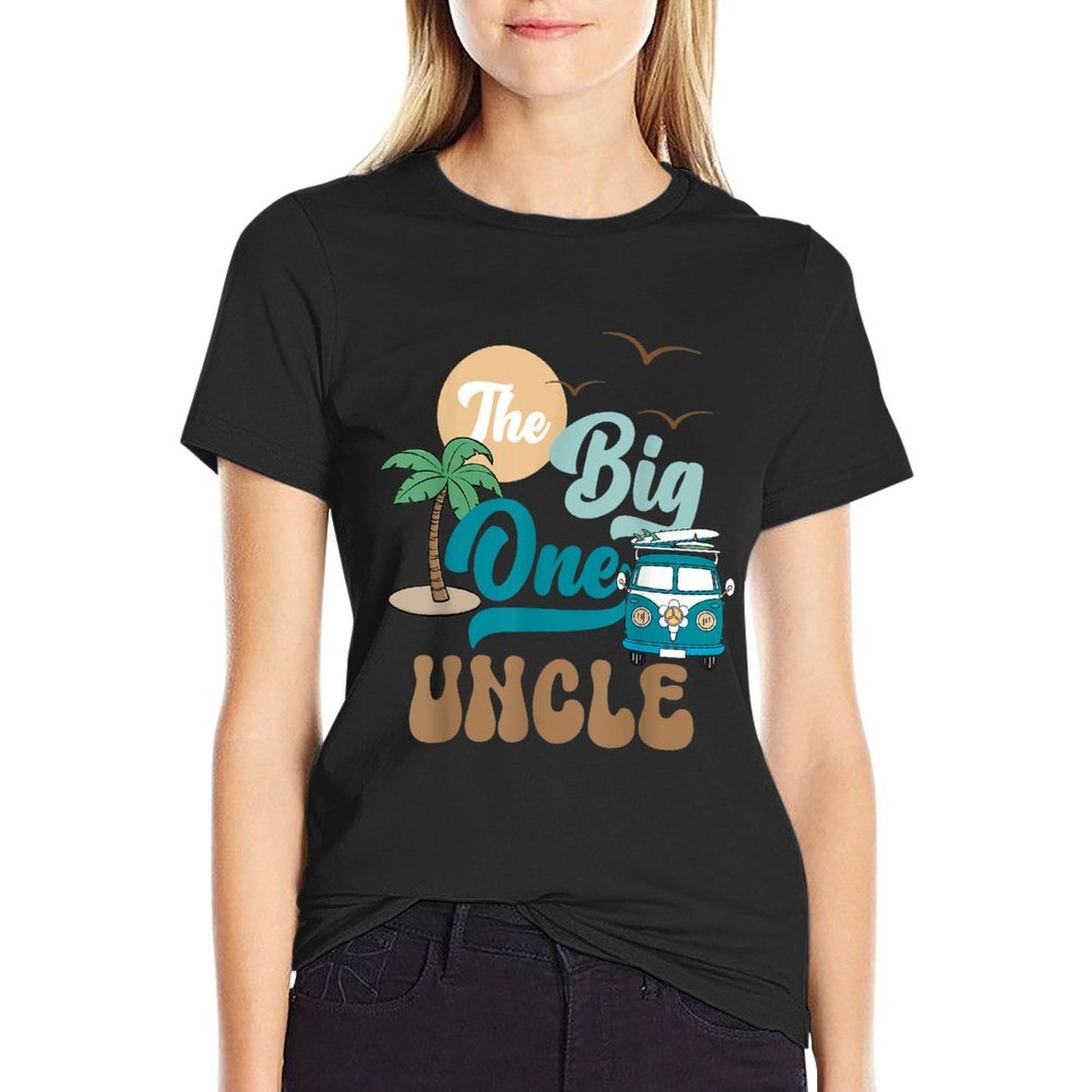 The Big One Uncle Beach Theme Matching Party 1st Birthday Relaxed-fit T-Shirt