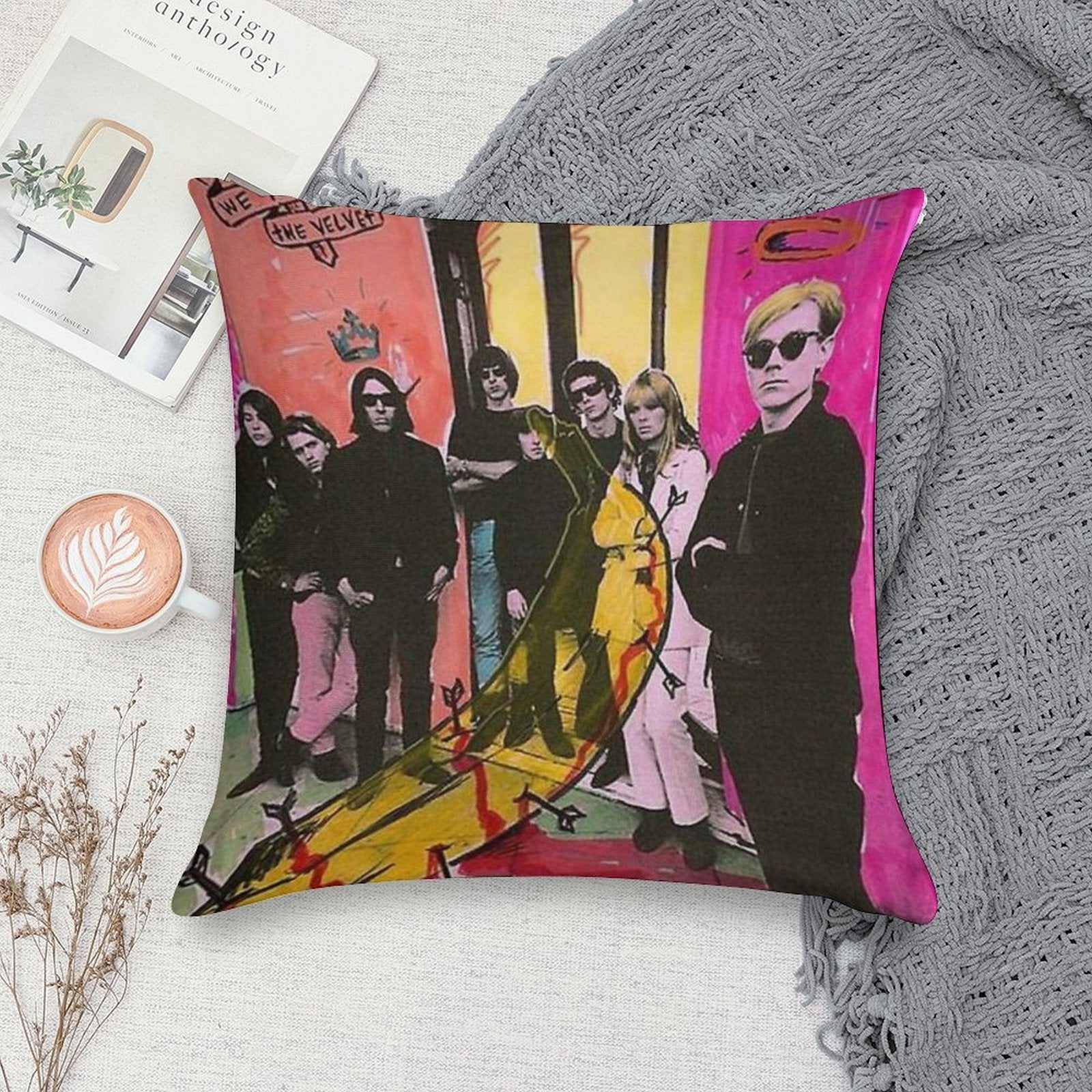 Andy Warhol And The Velvet Underground Soft Shrink-Resistant Throw Pillow