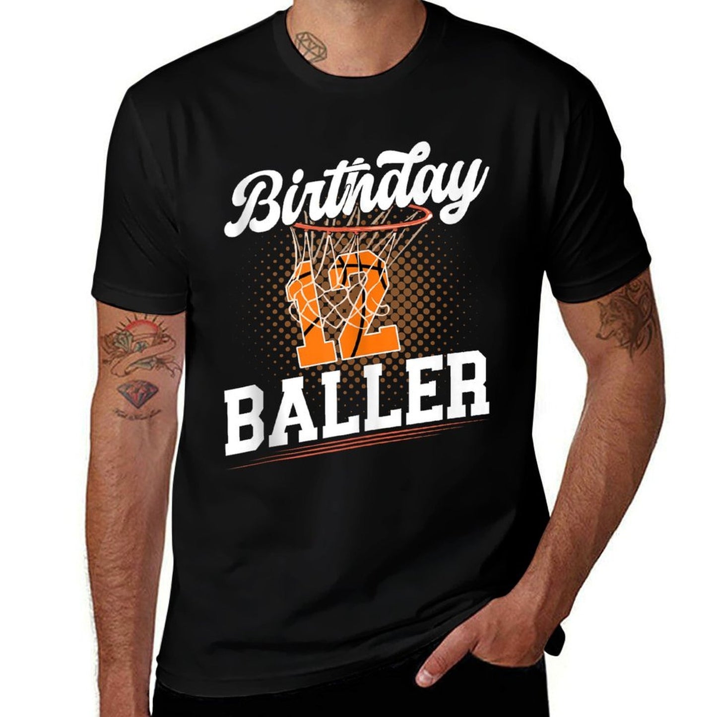 12th Basketball Birthday Twelve Year Old Basketball Player Easy-care T-Shirt