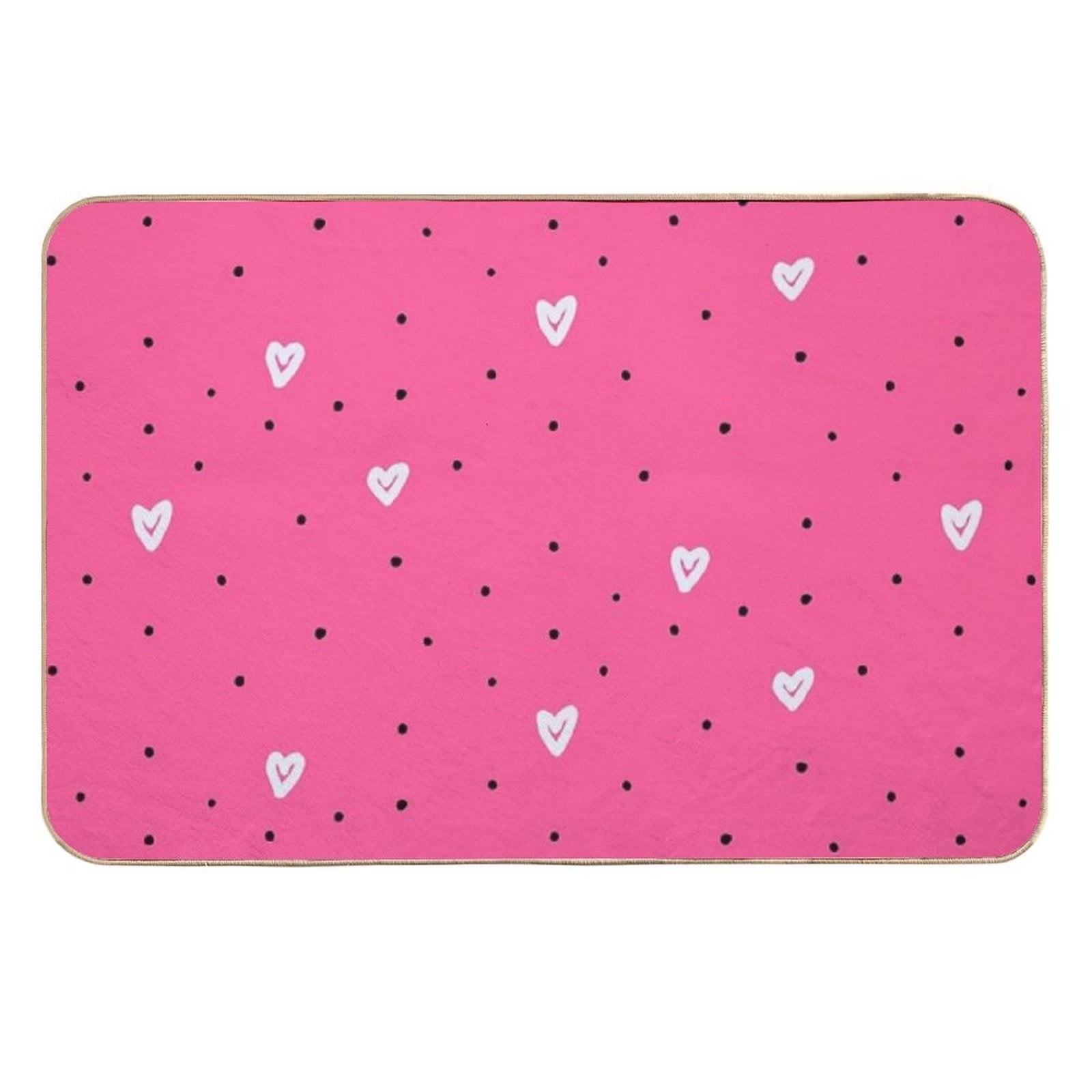 Wild Hearts – Pink Pattern Art Print  Multi-Purpose Bath Mat