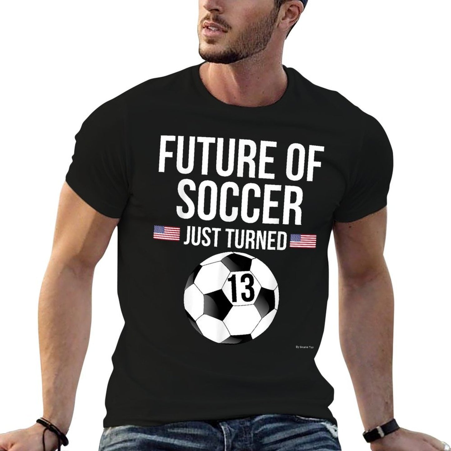 13th Birthday Soccer T 13 Year Old Birthday Gift Comfortable T-Shirt