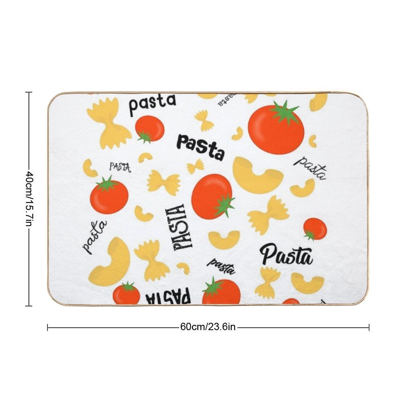 Pasta Macaroni Tomato Italy Italian  Anti-Trip Bath Mat