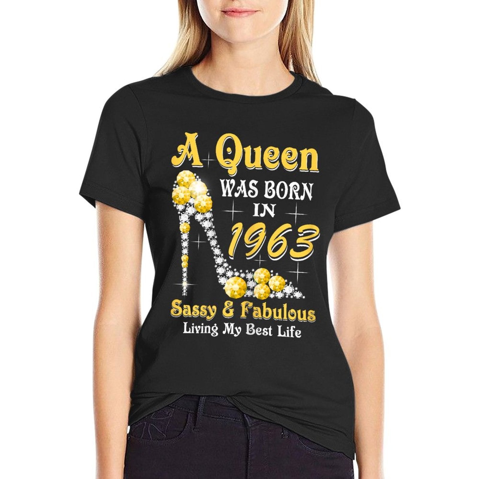 A Queen Was Born In 1963 Sassy & Fabulous 60th Birthday  Lightweight T-Shirt