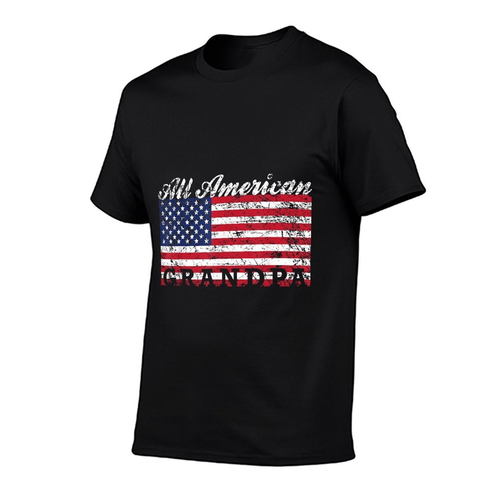 All American Grandpa American 4th of July Gift  Heathered Texture T-Shirt