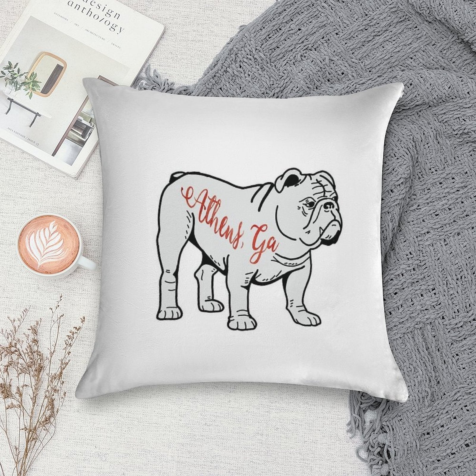 Athens Go Dawgs UGA Soft Anti-Pilling Throw Pillow