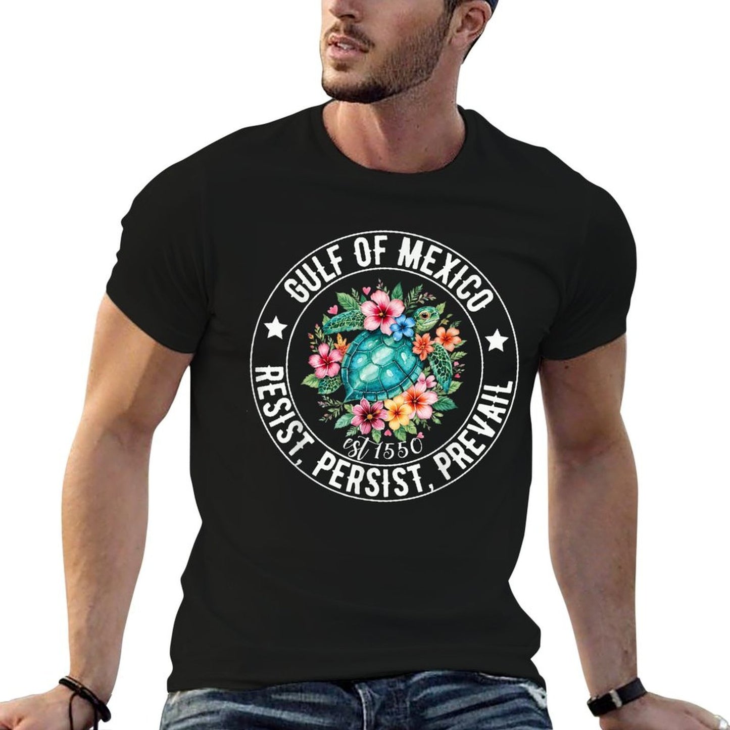 Stay The Gulf of Mexico Be Salty And Resist Turtle Fade-proof Color T-Shirt