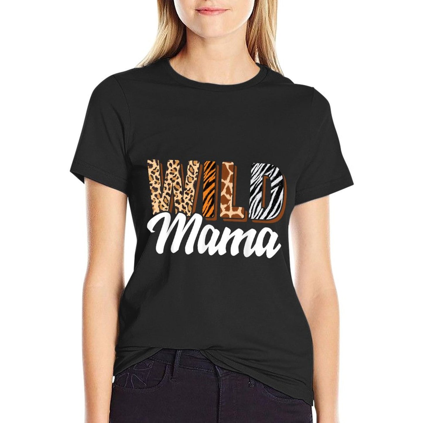 Wild Mama Zoo Born Two Be Wild B-day Safari Jungle Animal Vintage-inspired T-Shirt