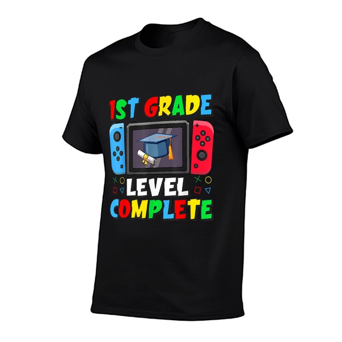 1st Grade Level Complete Last Day Of School Video Game Boys High-quality Stitching T-Shirt