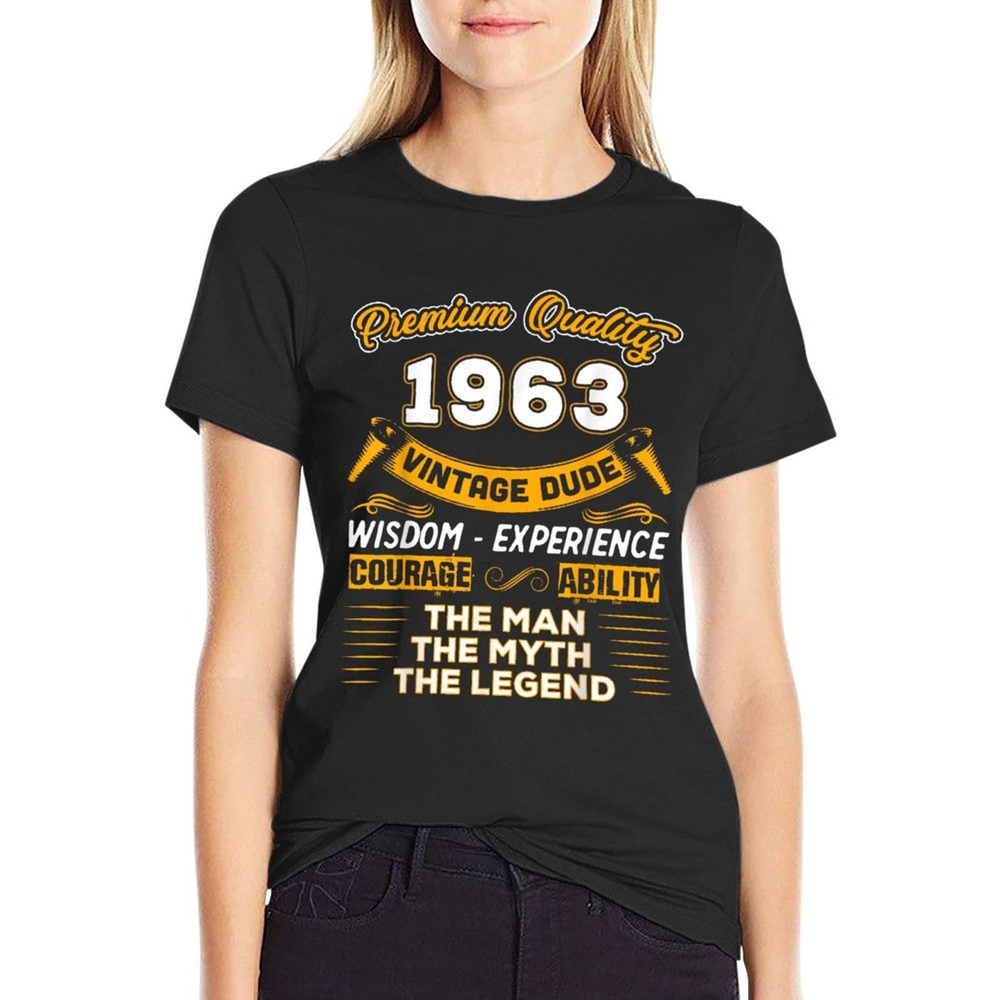 The Man Myth Legend 1963 60th Birthday Gift For 60 Years Old Slim-fit Cut T-Shirt