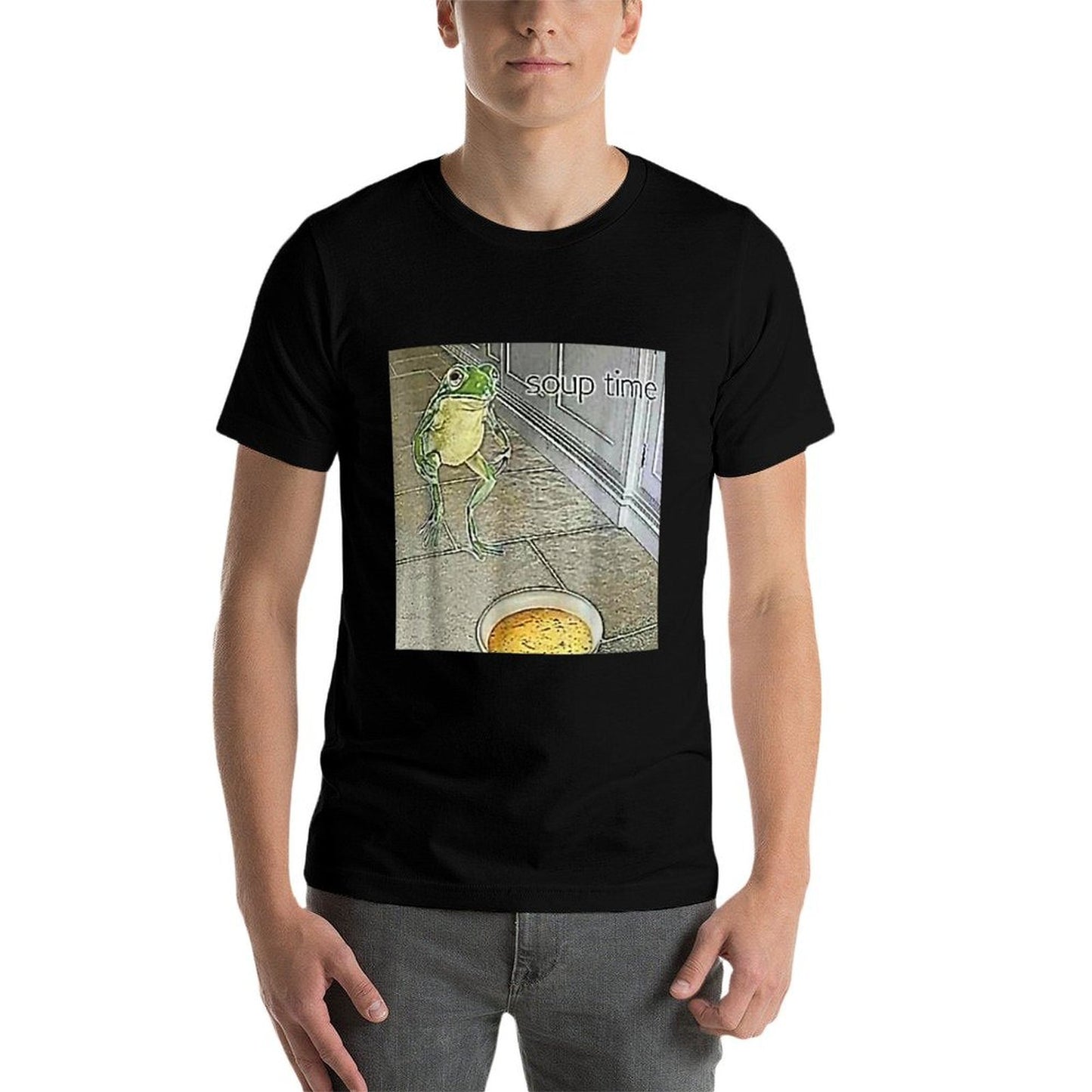 Soup Time Frog Weird Funny Oddly Specific Dank Meme Breathable T-Shirt
