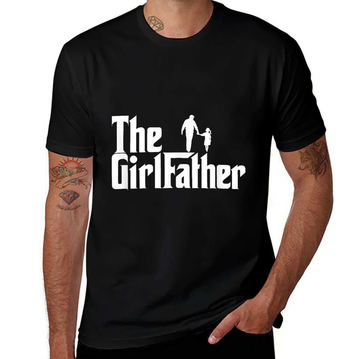 Threadrock The Girl Father Funny Dad of Girls Daddy Daughter  Moisture-wicking T-Shirt