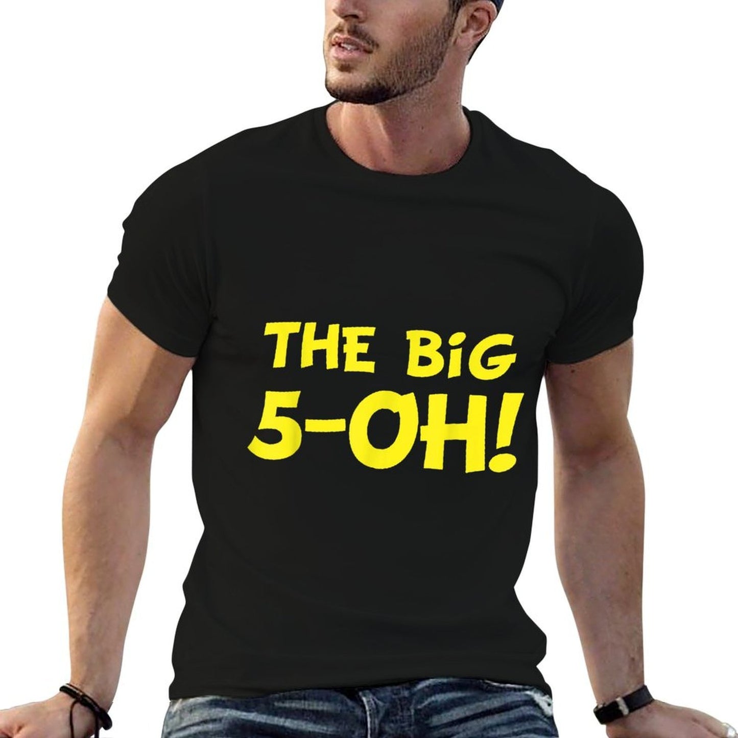 The Big 5-Oh 50th Birthday T Gift for Fifty Year Old Fade-proof Color T-Shirt