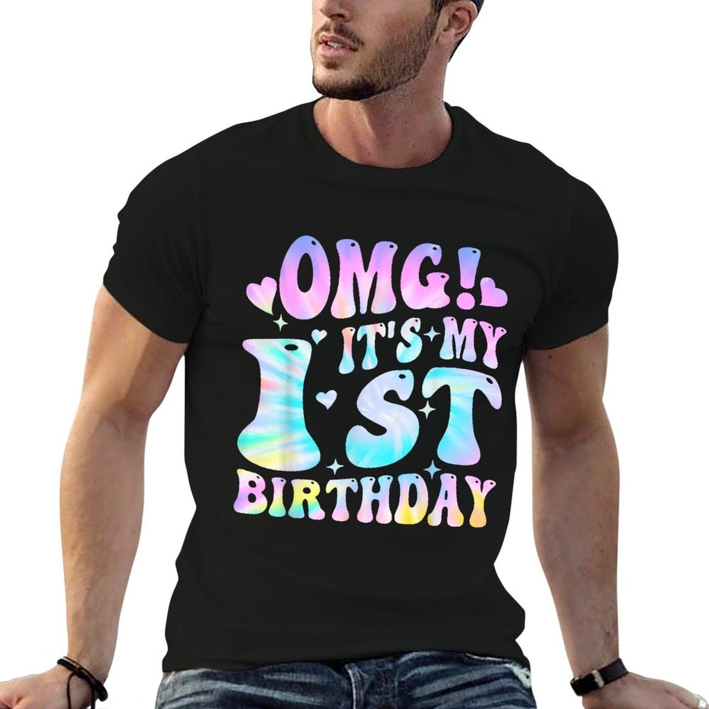 Tie Dye OMG It's My 1st Birthday Girls Gifts 1 Year Old Bday  Classic T-Shirt