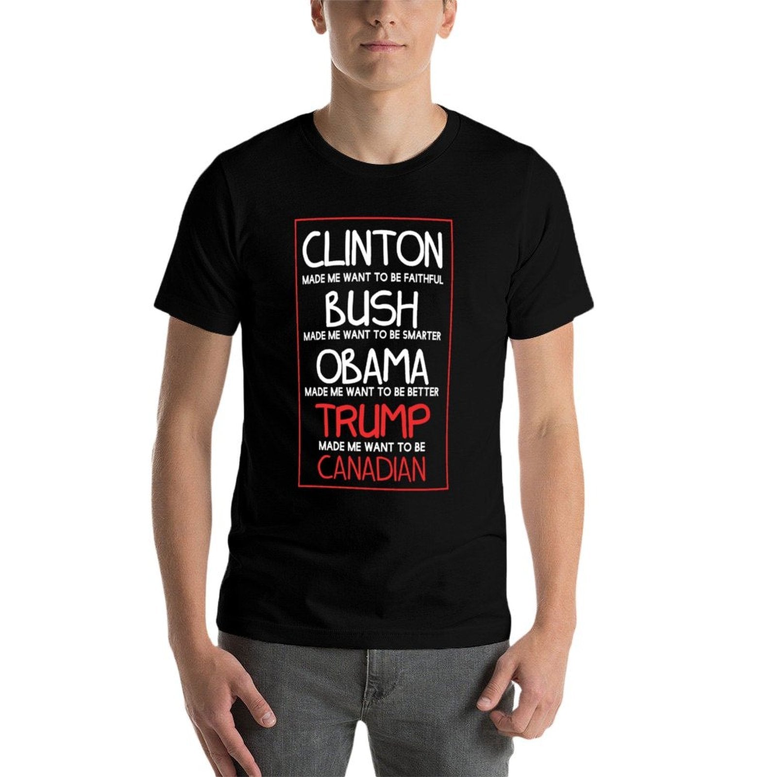Anti Trump Made Me Want Become Canadian President Funny  Summer-ready Fabric T-Shirt