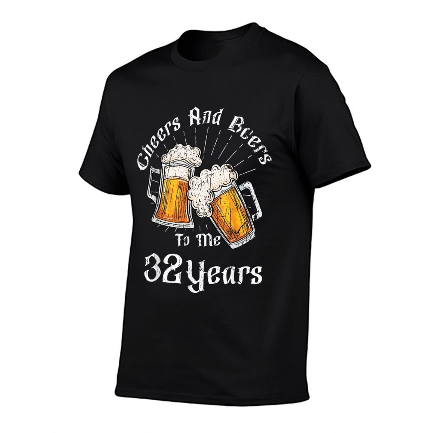32 Years Cheers Beers Party 32nd Birthday Beer Drinker Team  Slim-fit Cut T-Shirt