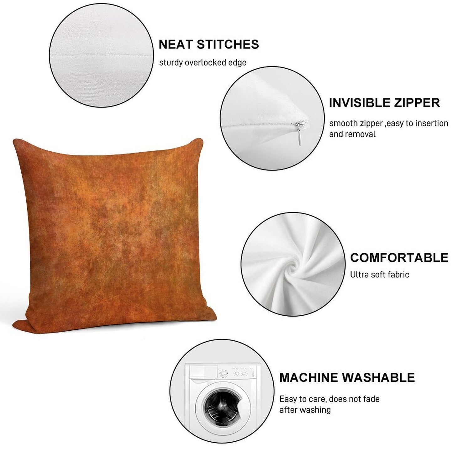 Textures #8a Soft Bedroom Essential Throw Pillow