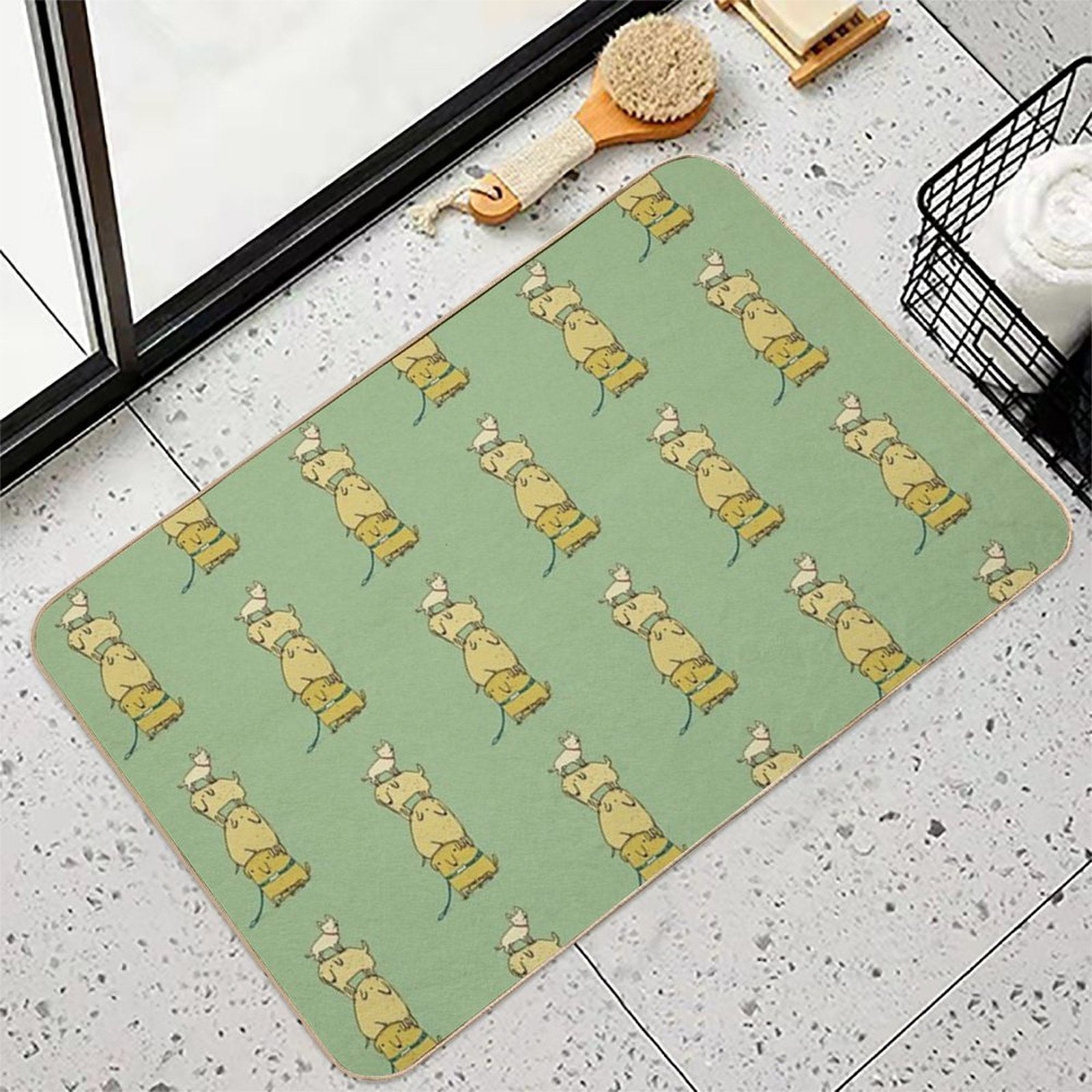 Puppy Totem  Easy Maintenance Bath Mat