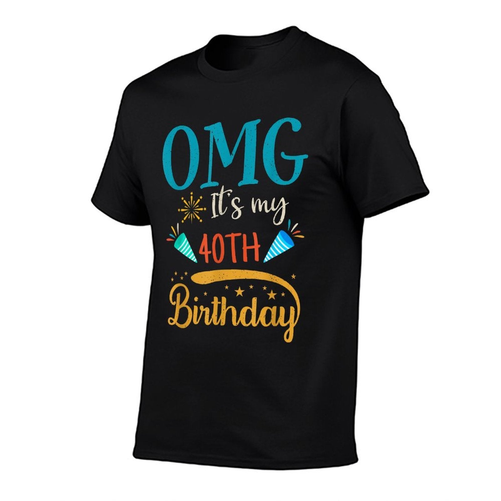 Retro 40 Years Old Women Men OMG! It's My 40th Birthday  Durable T-Shirt