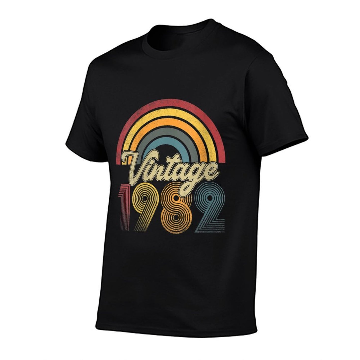 Womens 40th Birthday Gifts For Men Women Vintage 1982 Retro Rolled Sleeves T-Shirt
