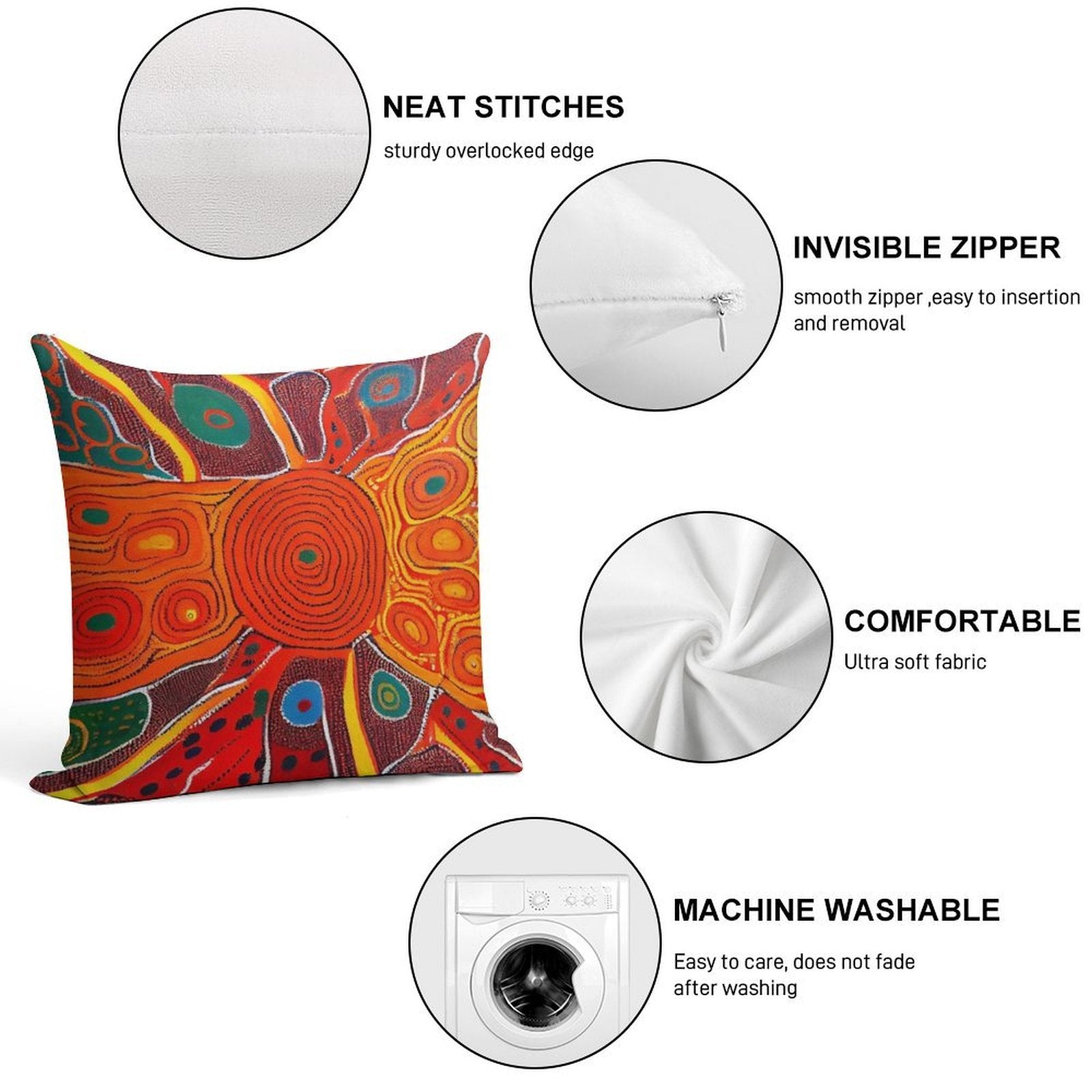 Alice Springs #14 Soft Easy Maintenance Throw Pillow