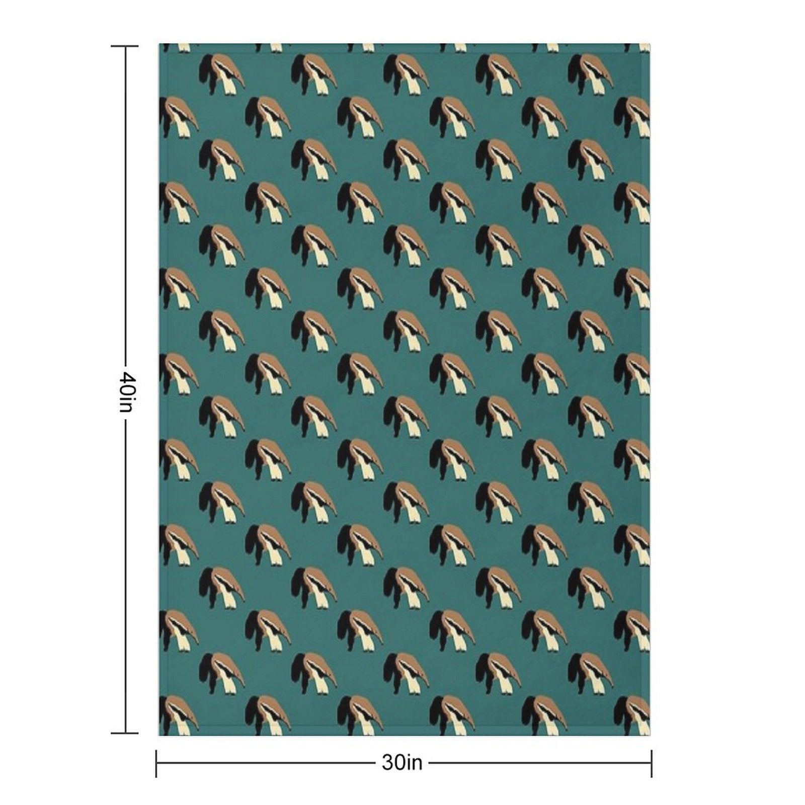 Anteater on Teal Eco-conscious Throw Blanket