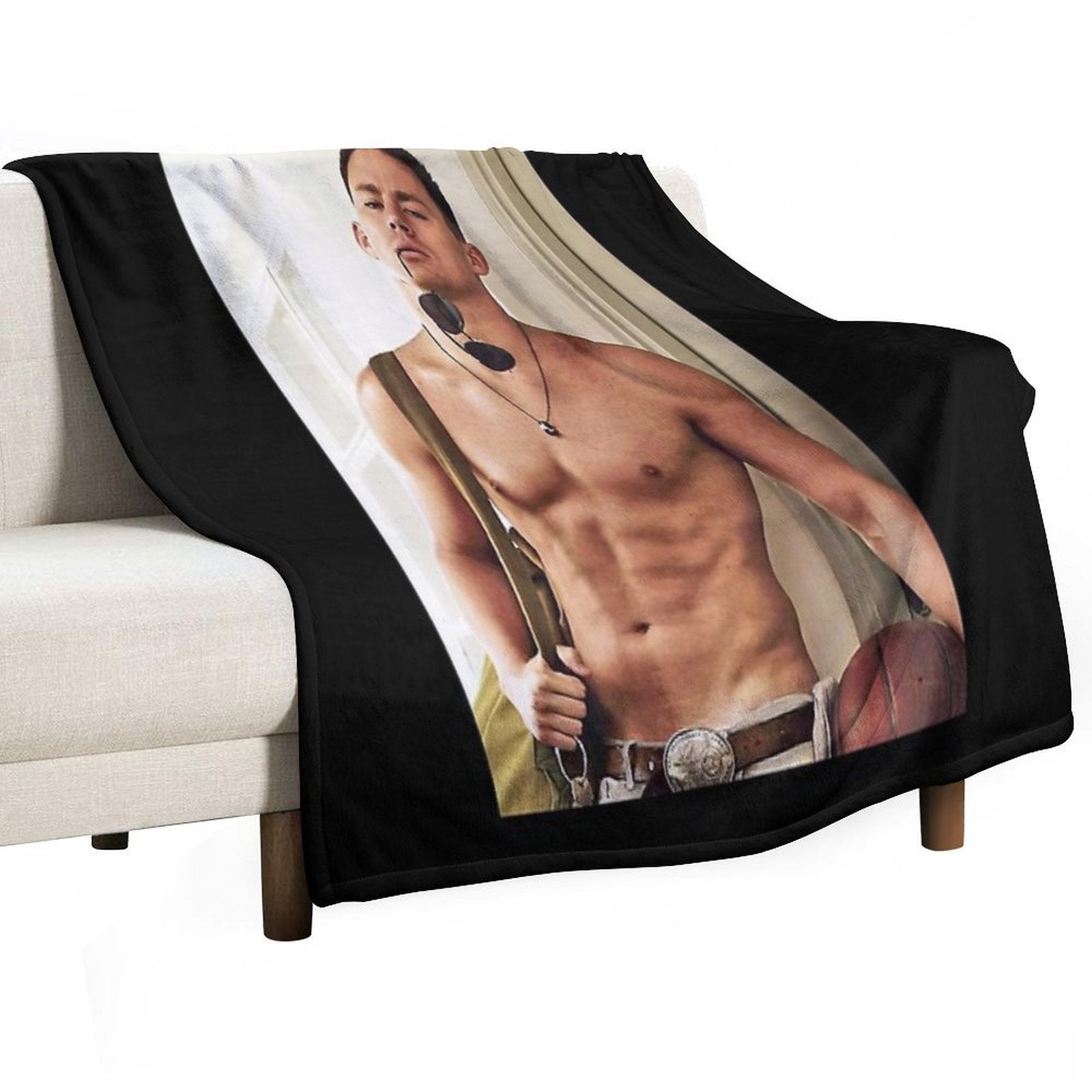 Channing Tatum Shirtless Multi-functional Throw Blanket