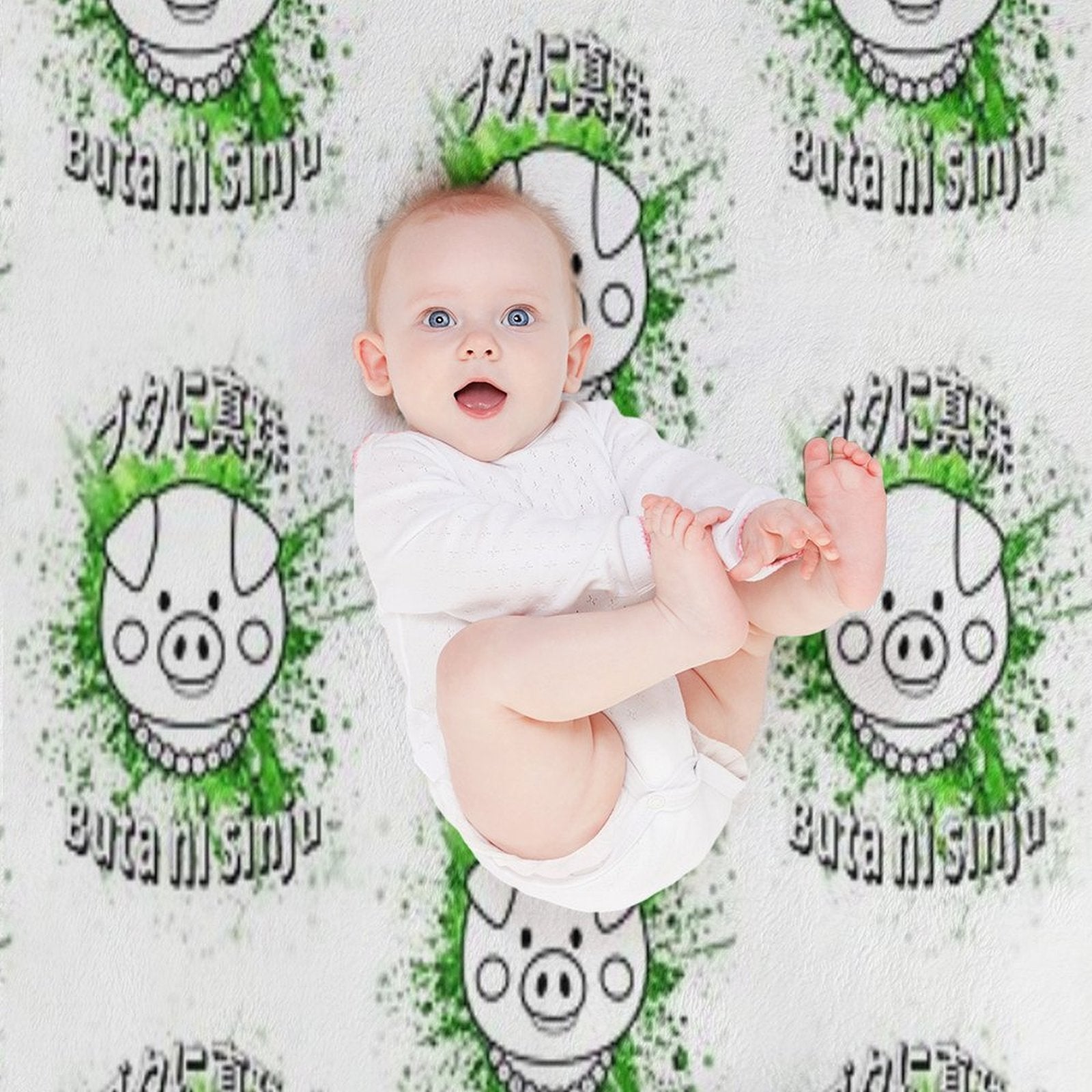 Copie De A Dapper Pig! With Colored Background Anti-pilling Throw Blanket