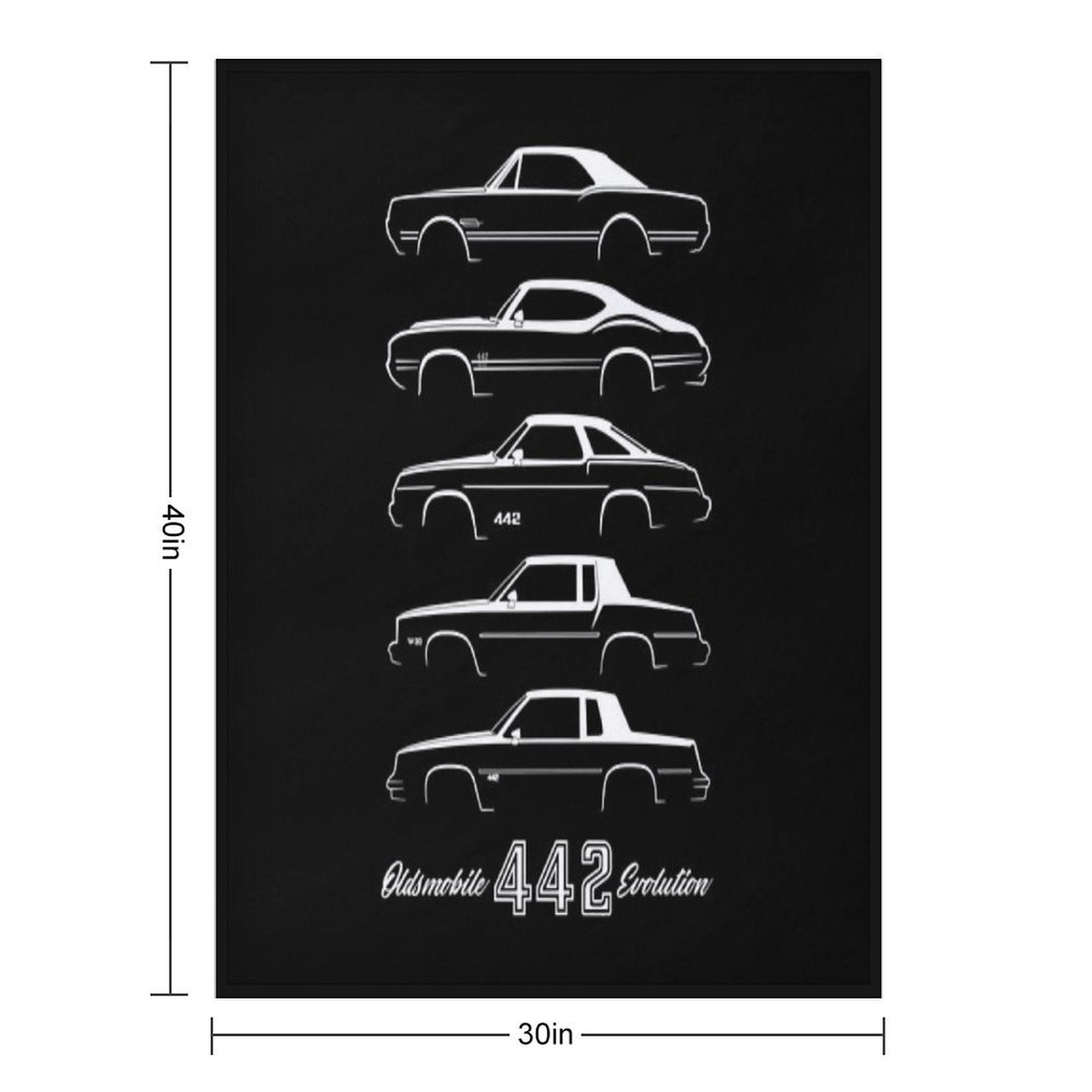 Oldsmobile 442 Evolution Gift-ready Throw Blanket