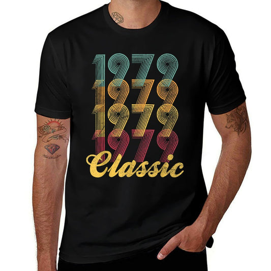 40th Birthday Gifts 1979 40 Years Old Funny Mens Women Retro  Polyester Blend T-Shirt