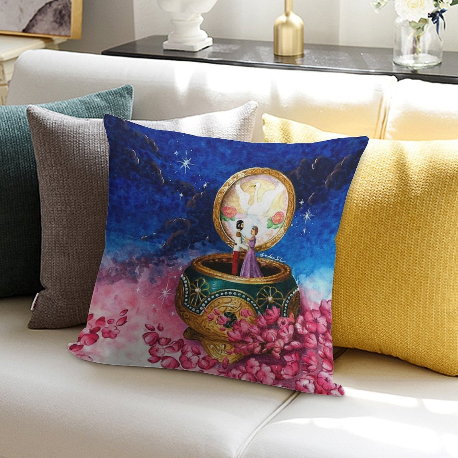 Anastasia Music Box Soft Anti-Pilling Throw Pillow