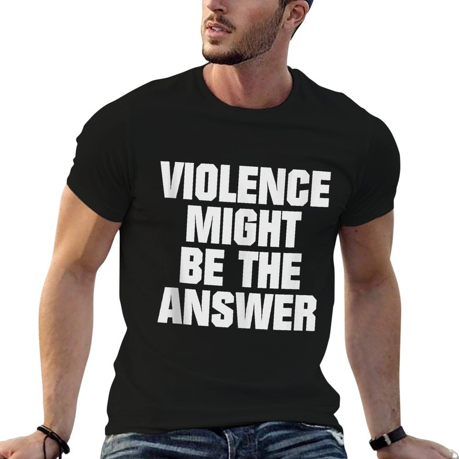 Violence Might Be The Answer  Trendy Pattern T-Shirt