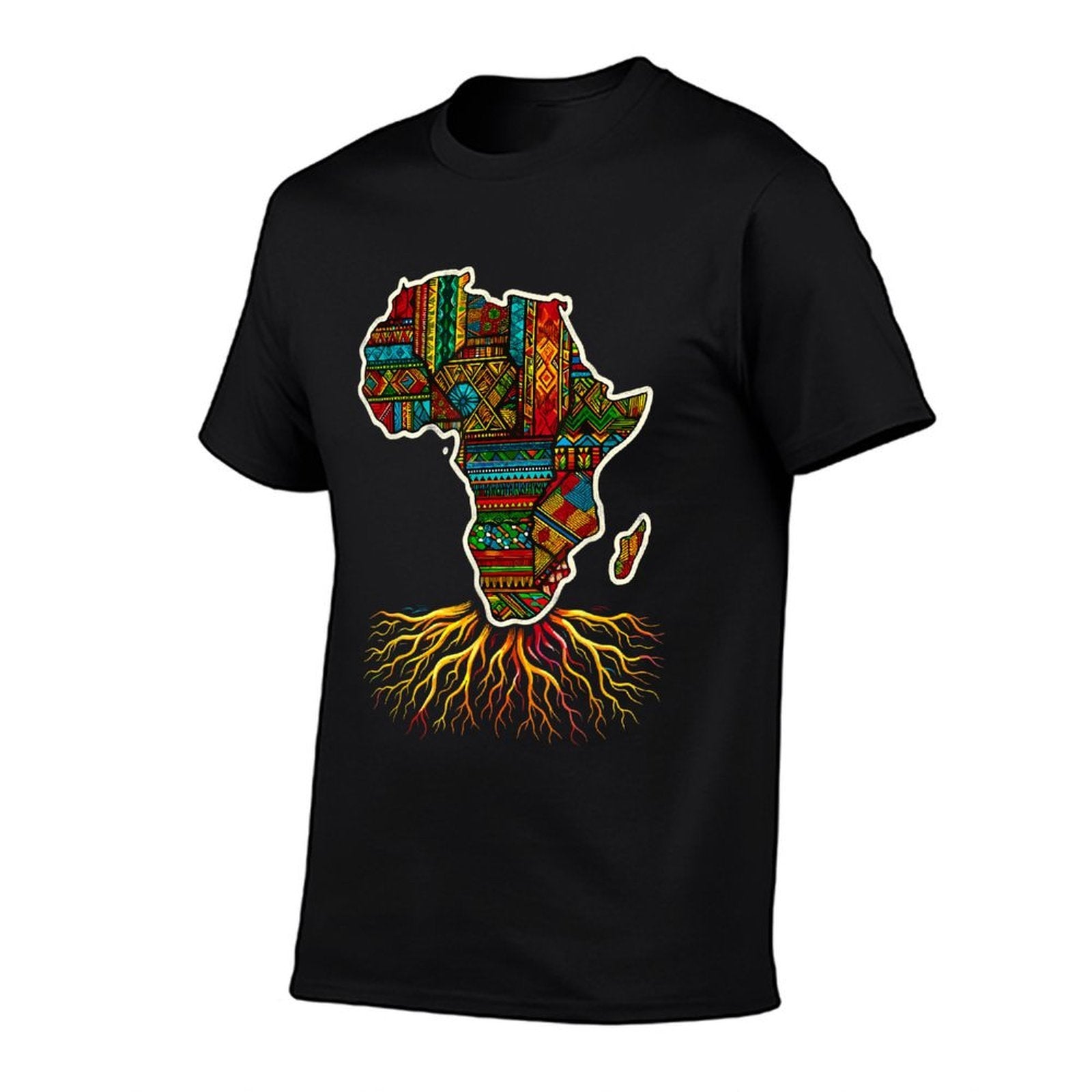 Africa Map African Roots Kente Clothes  Graphic-printed T-Shirt